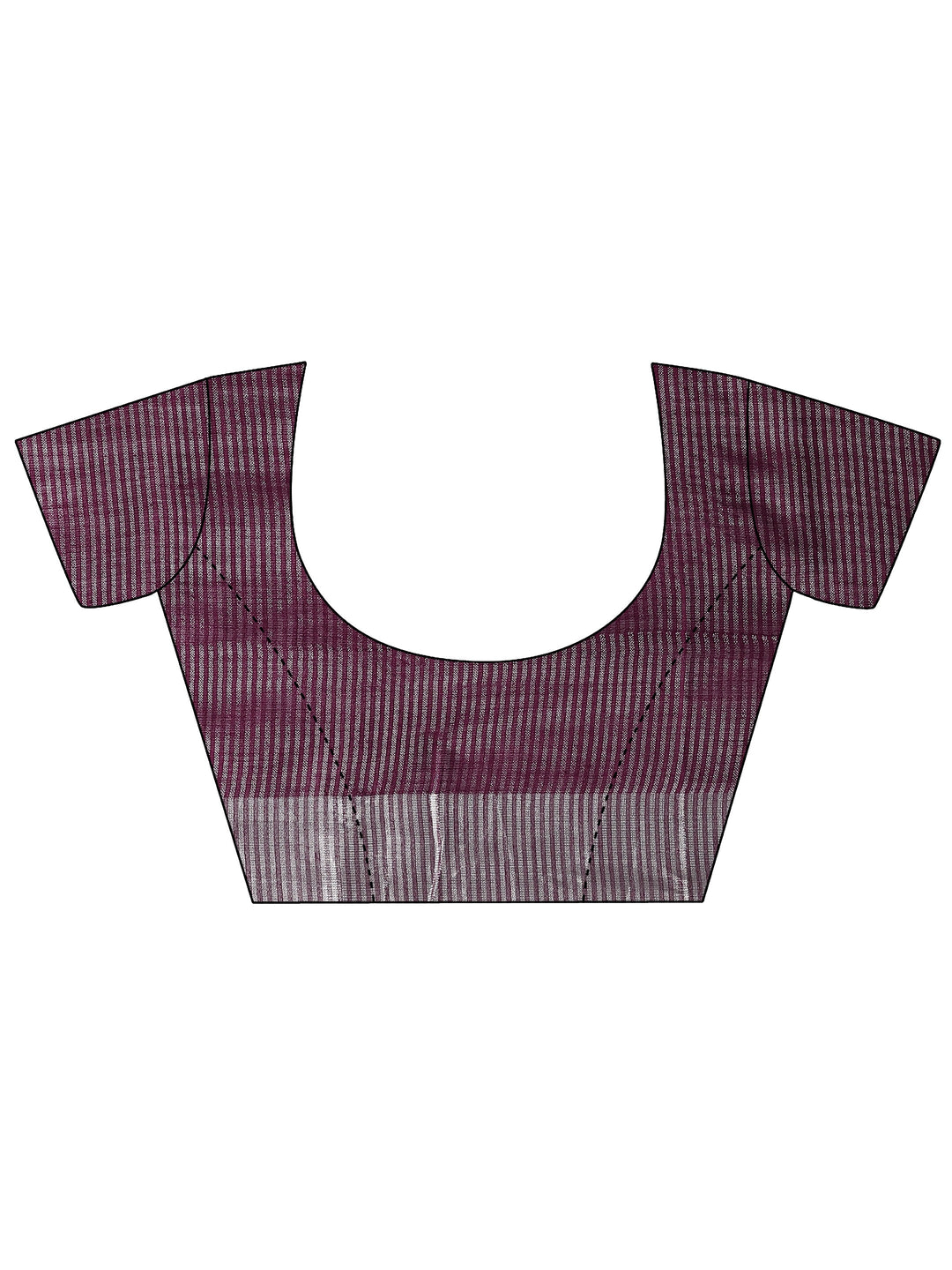 Burgundy Embroidered Cotton Blend Sarees With Unstitched Blouse Piece