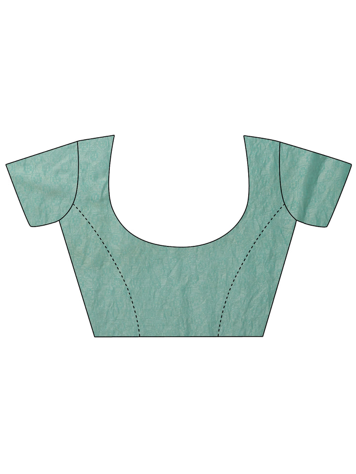 Green Embellished Chiffon Sarees With Unstitched Blouse Piece