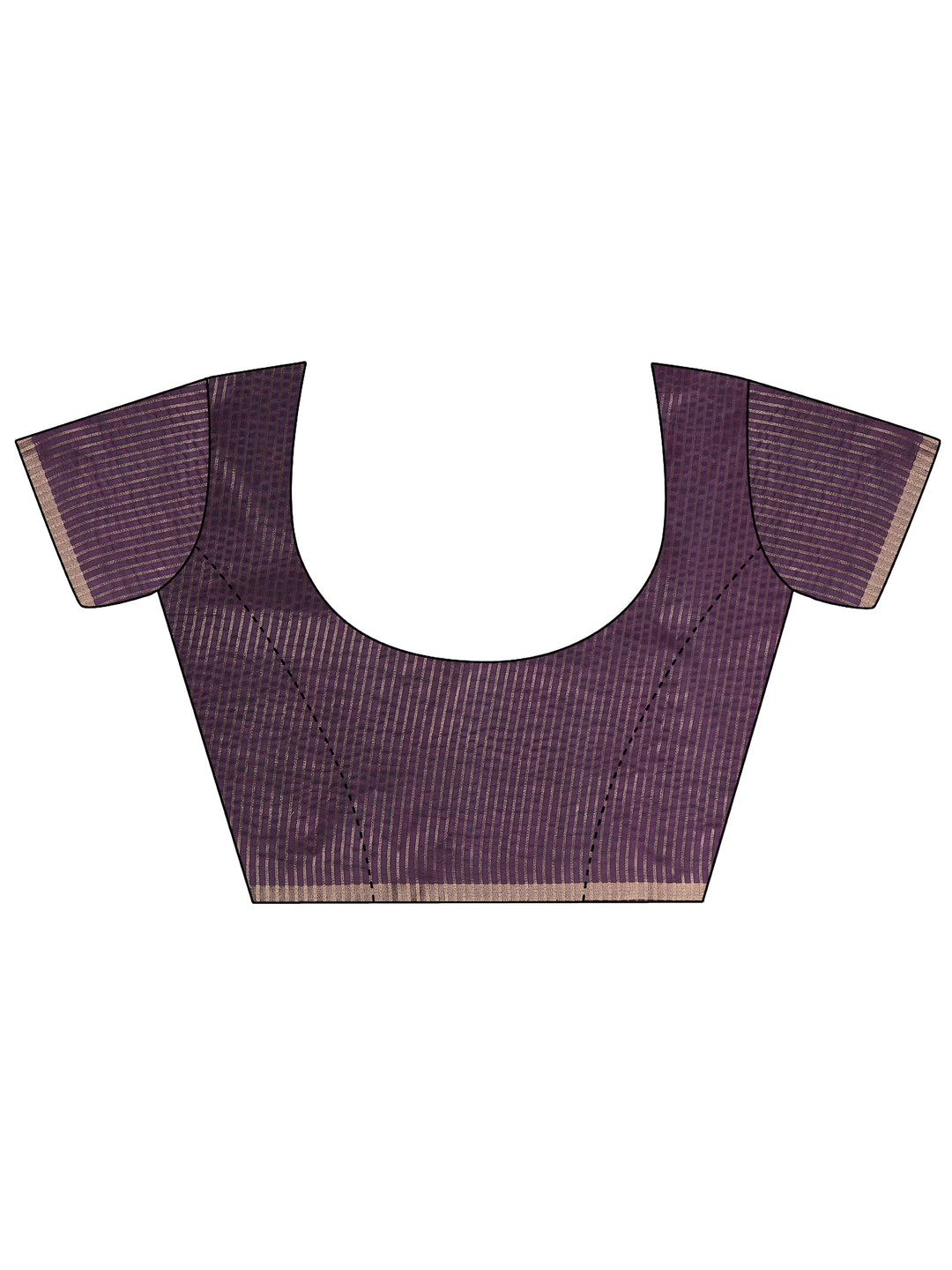 Purple Printed Silk Blend Sarees With Unstitched Blouse Piece