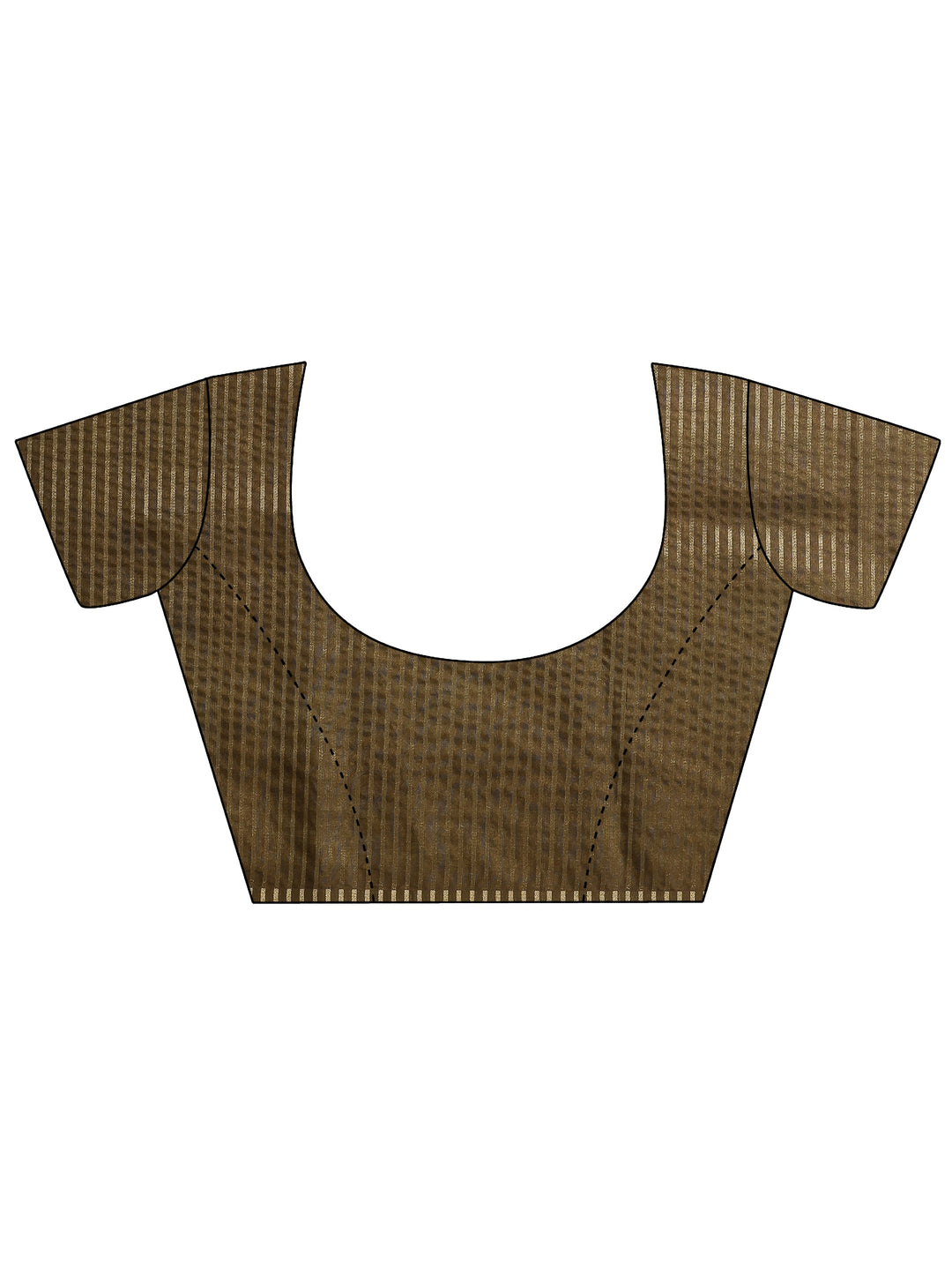 Olive Printed Silk Blend Sarees With Unstitched Blouse Piece
