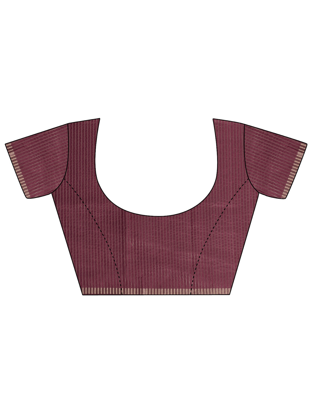 Burgundy Printed Silk Blend Sarees With Unstitched Blouse Piece
