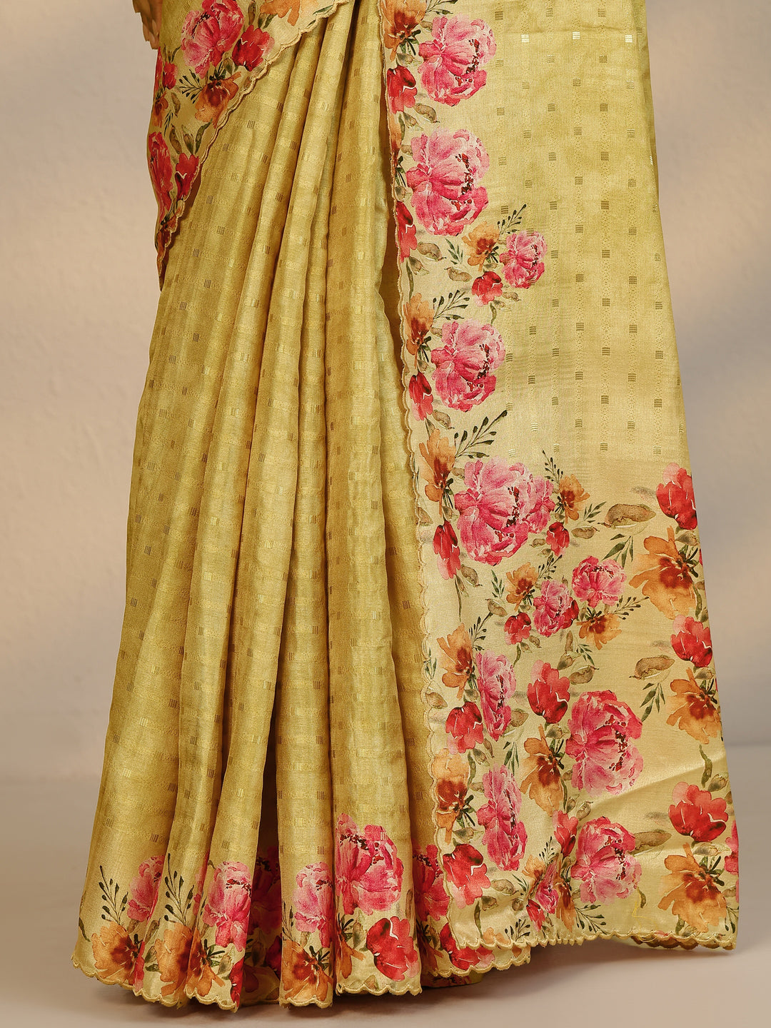 Green Woven Design Silk Blend Saree With Unstitched Blouse Piece