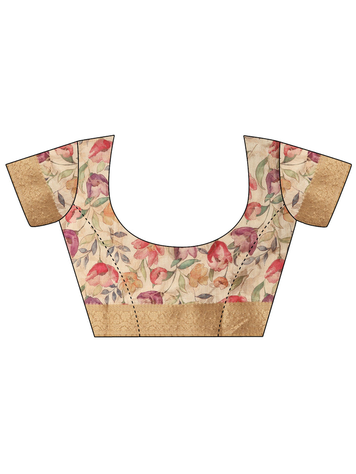 Mustard Woven Design Silk Blend Saree With Unstitched Blouse Piece