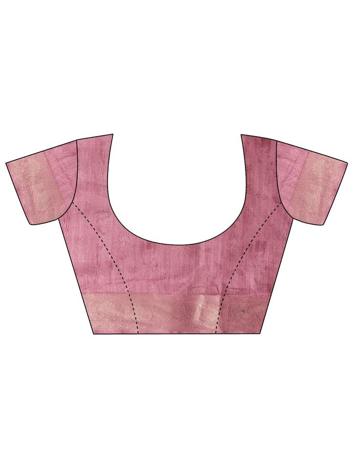 Mauve Tribal Printed Kota Saree With Unstitched Blouse Piece