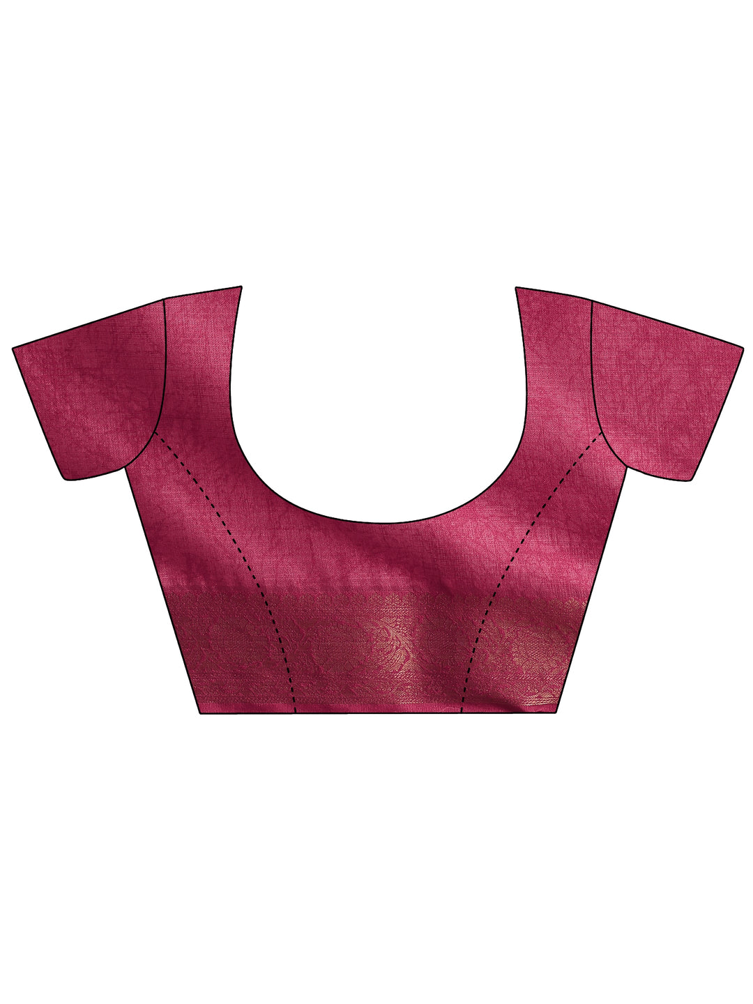 Pink Printed Kota Saree With Unstitched Blouse Piece