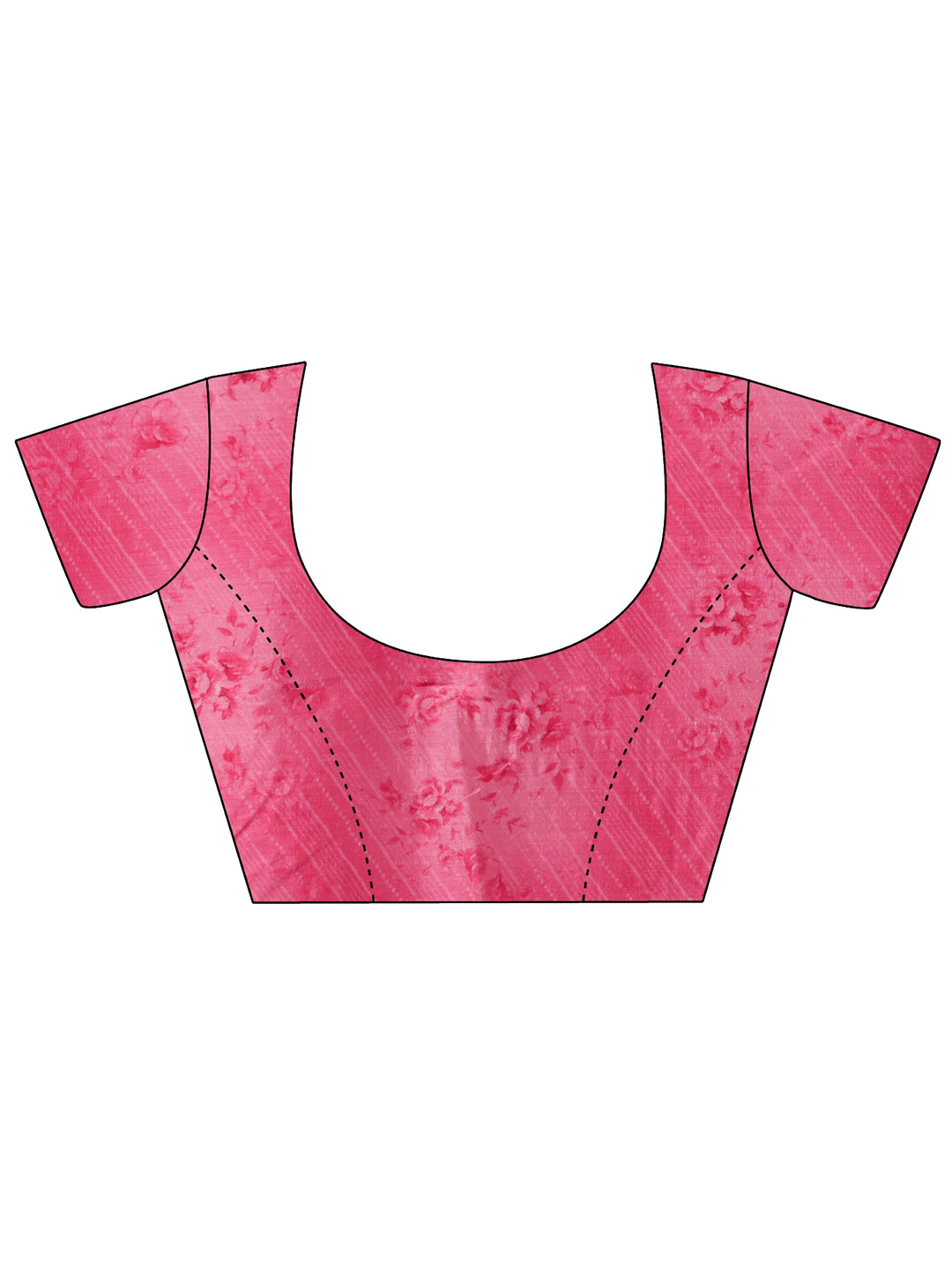 Pink Bandhani Printed Chinon Saree With Unstitched Blouse Piece