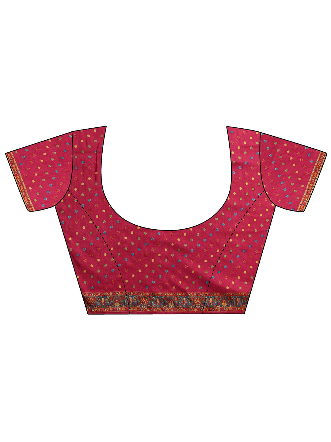 Mustard Printed Silk Blend Saree With Unstitched Blouse Piece