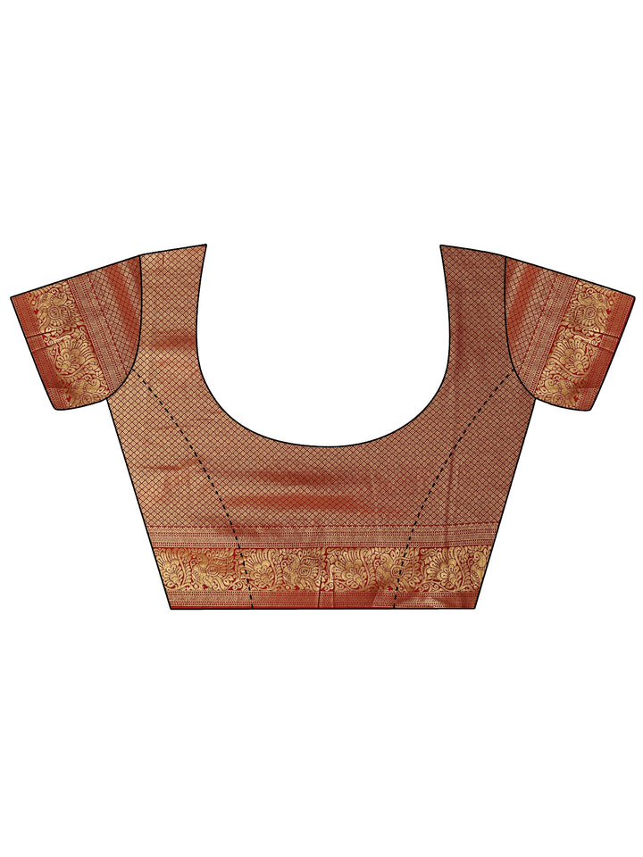 Yellow Woven Design Silk Blend Saree With Unstitched Blouse Piece