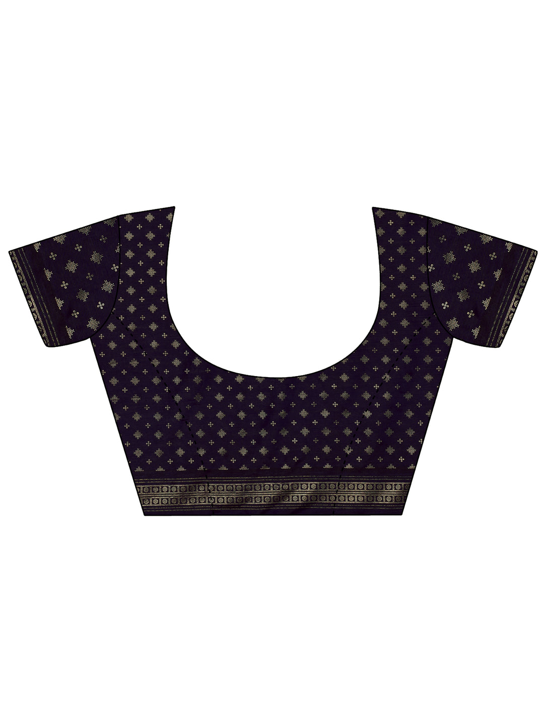 Green Printed Silk Blend Saree With Unstitched Blouse Piece