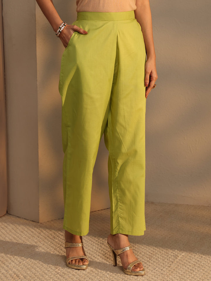 Libas Art Green Embroidered Silk Blend Straight Suit Set With Dupatta