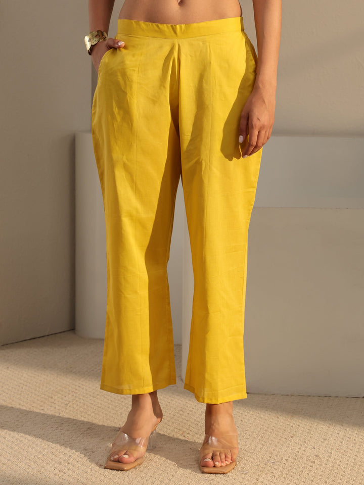 Libas Art Yellow Embroidered Silk Blend Straight Suit Set With Dupatta