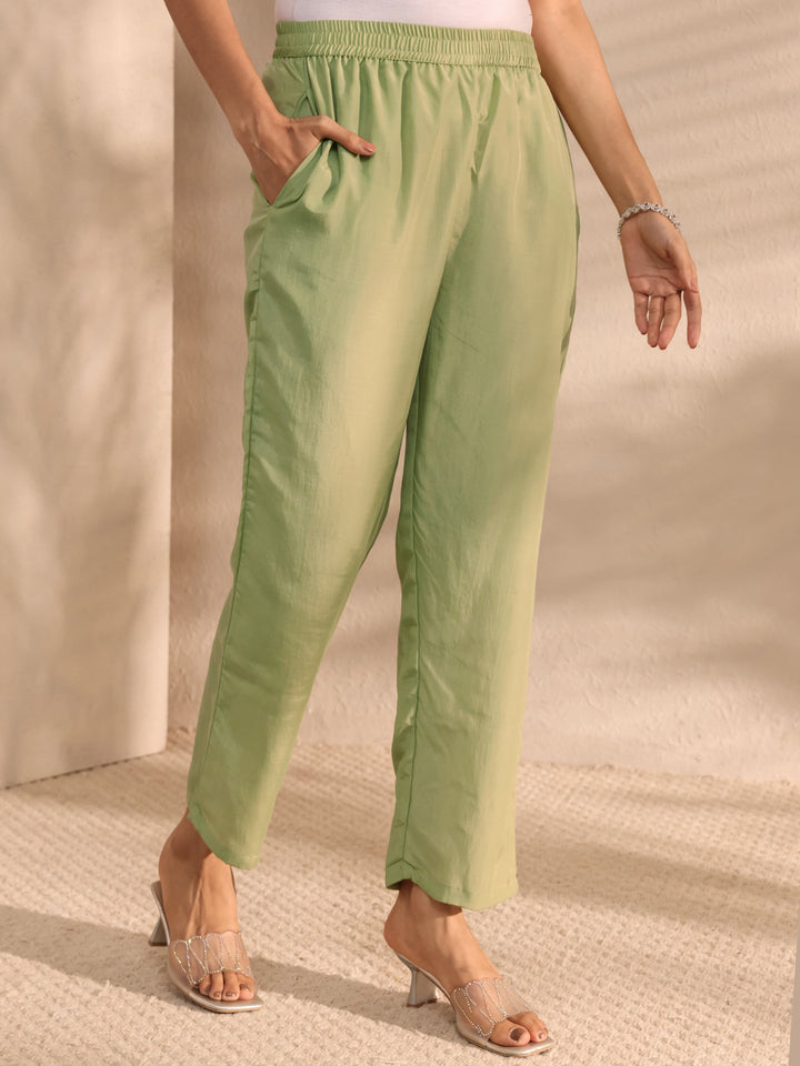 Green Embroidered Chiffon Straight Suit Set With Dupatta