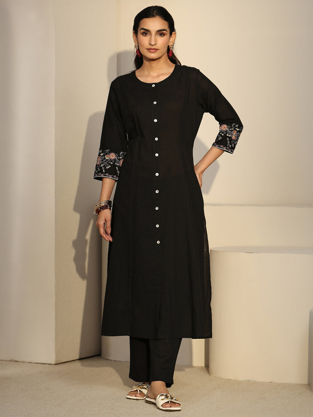 Libas Black Cotton Co-Ord Set