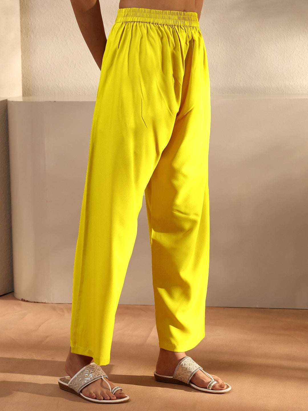 Mustard Printed Crepe Straight Suit Set With Dupatta