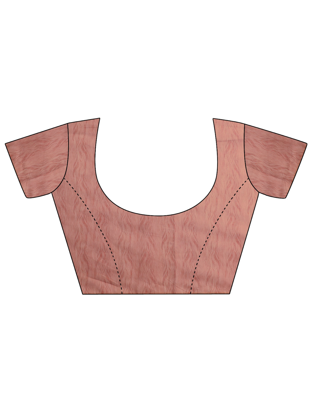 Coral Printed Silk Blend Saree With Unstitched Blouse Piece