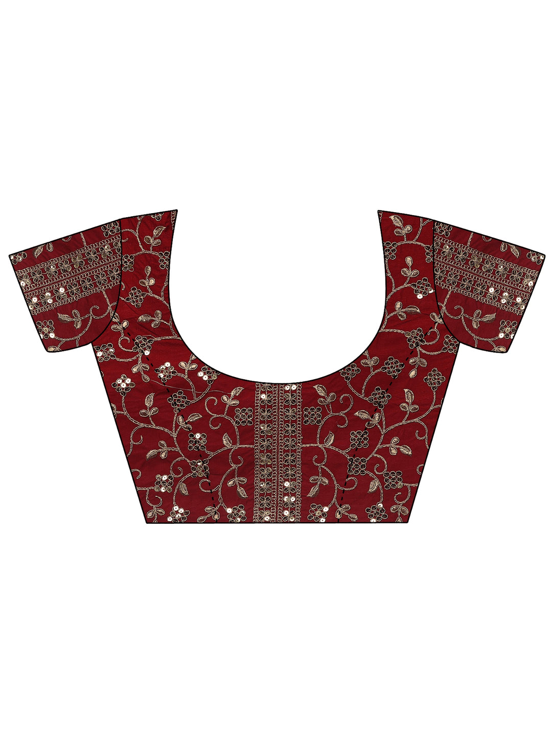 Red Bandhani Printed Silk Blend Saree With Unstitched Blouse Piece