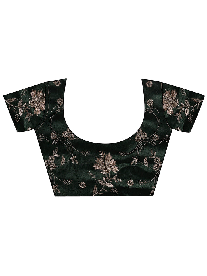 Mustard Solid Silk Blend Saree With Unstitched Blouse Piece