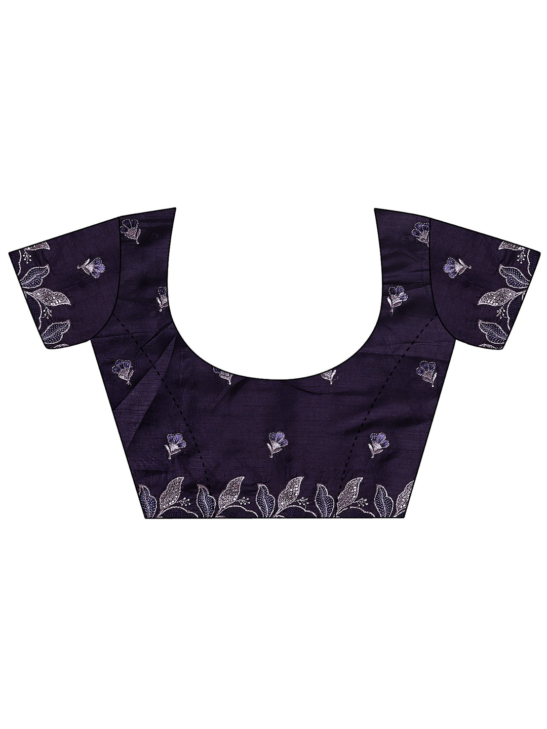 Lavender Embroidered Organza Saree With Unstitched Blouse Piece