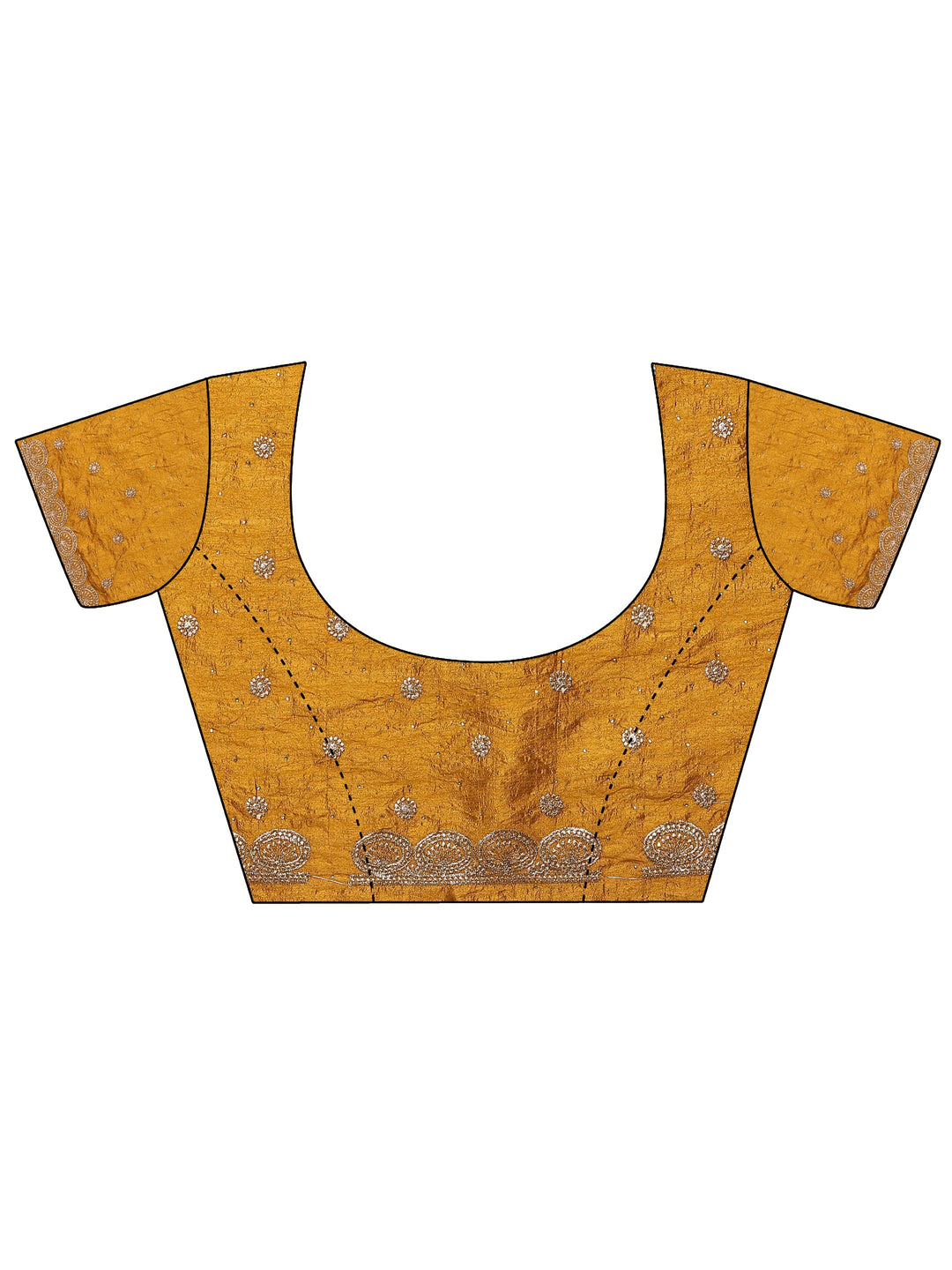 Mustard  Embellished Silk Blend Saree With Unstitched Blouse Piece