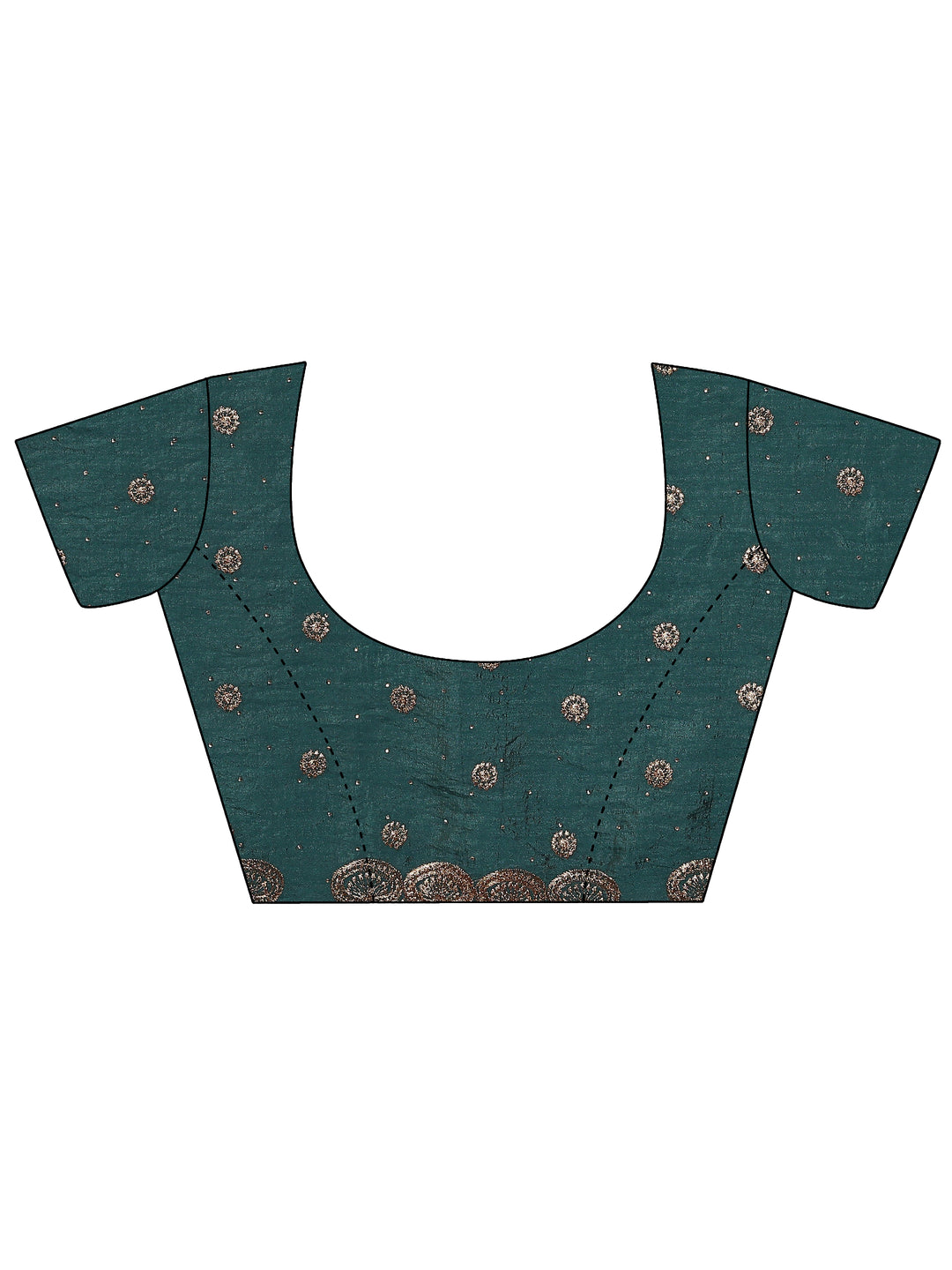 Green Embellished Silk Blend Saree With Unstitched Blouse Piece