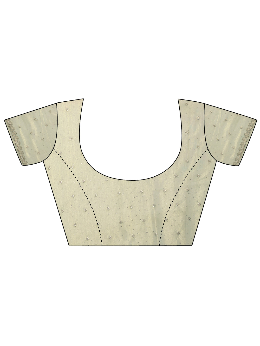 Green Embellished Nylon Saree With Unstitched Blouse Piece