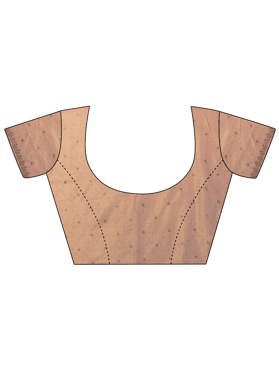 Orange Embellished Nylon Saree With Unstitched Blouse Piece