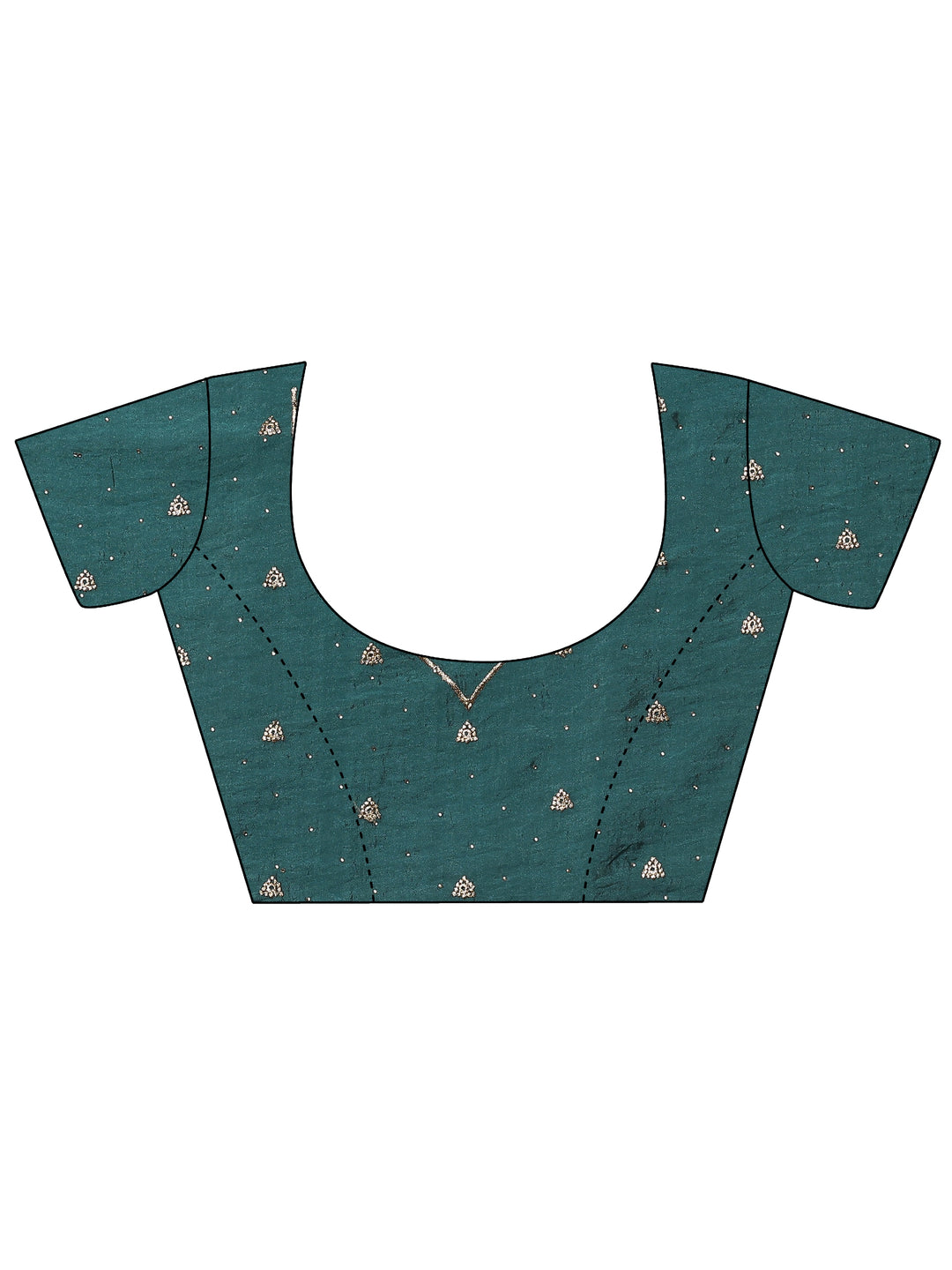 Green Embellished Silk Blend Saree With Unstitched Blouse Piece