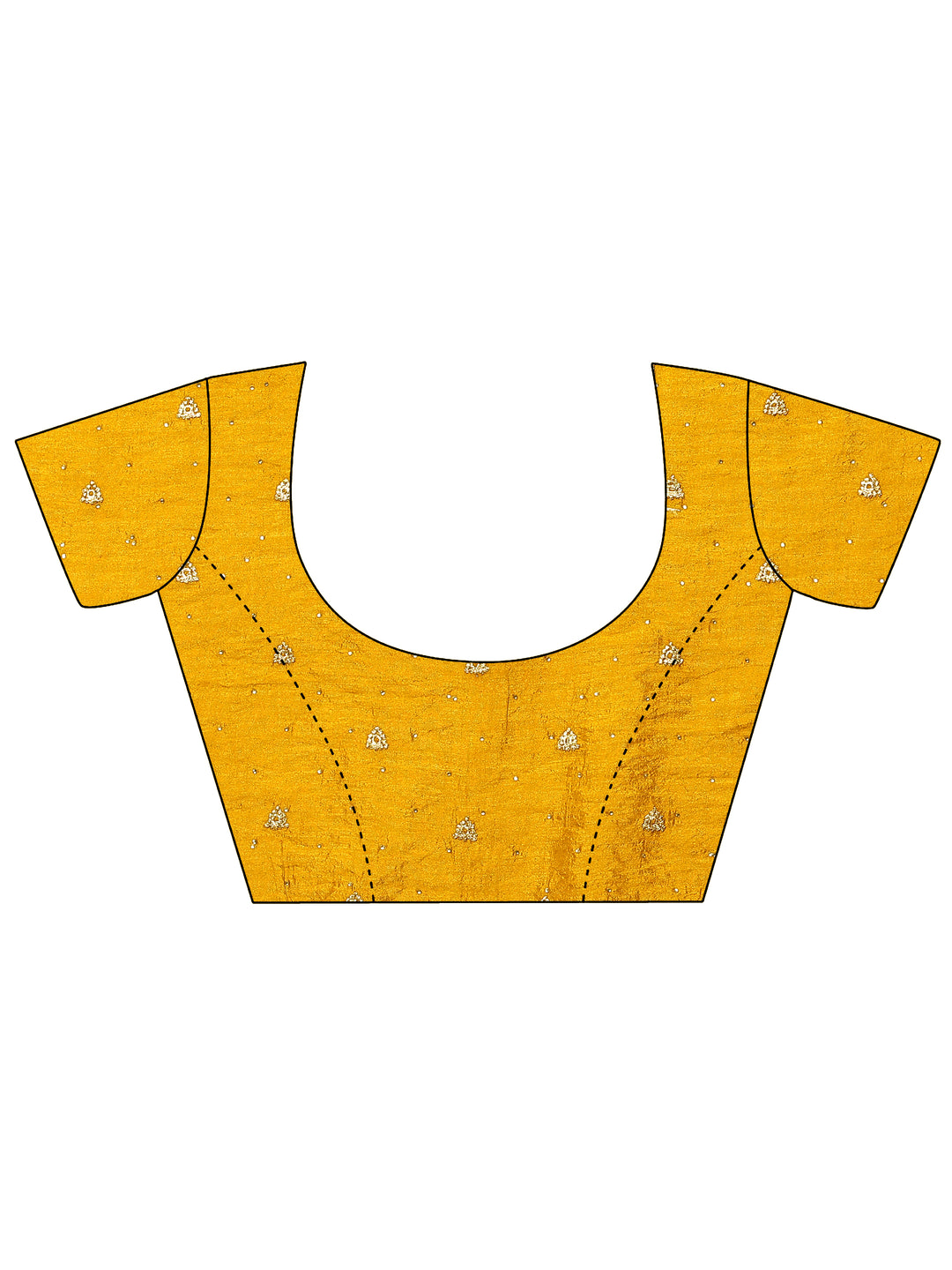 Mustard Embellished Silk Blend Saree With Unstitched Blouse Piece