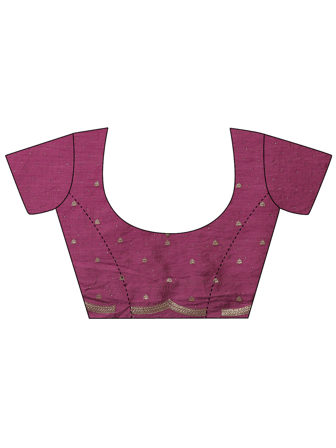 Pink Embellished Silk Blend Saree With Unstitched Blouse Piece