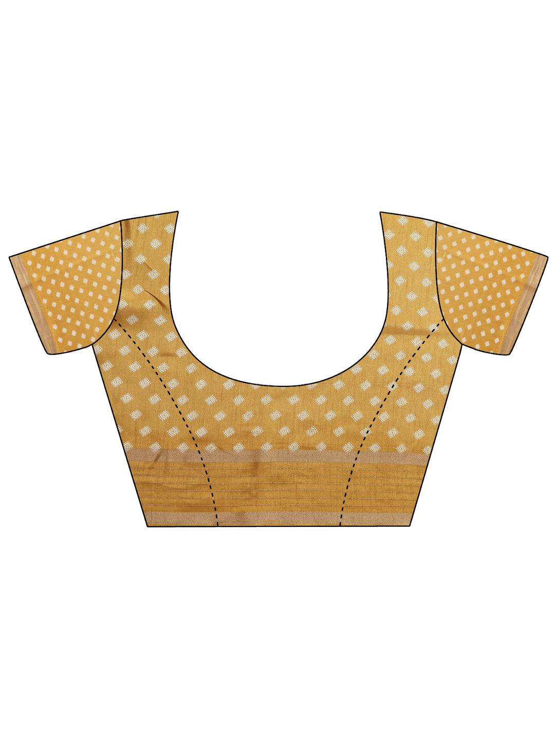 Mustard Bandhani Printed Silk Blend Saree With Unstitched Blouse Piece