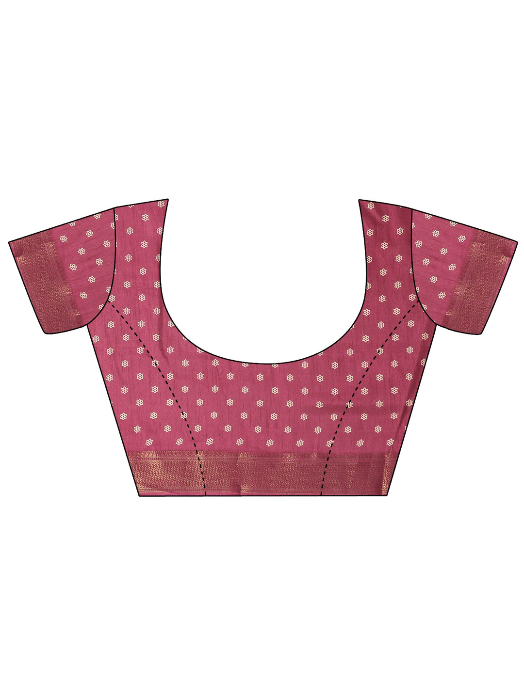 Maroon Bandhani Printed Silk Blend Saree With Unstitched Blouse Piece