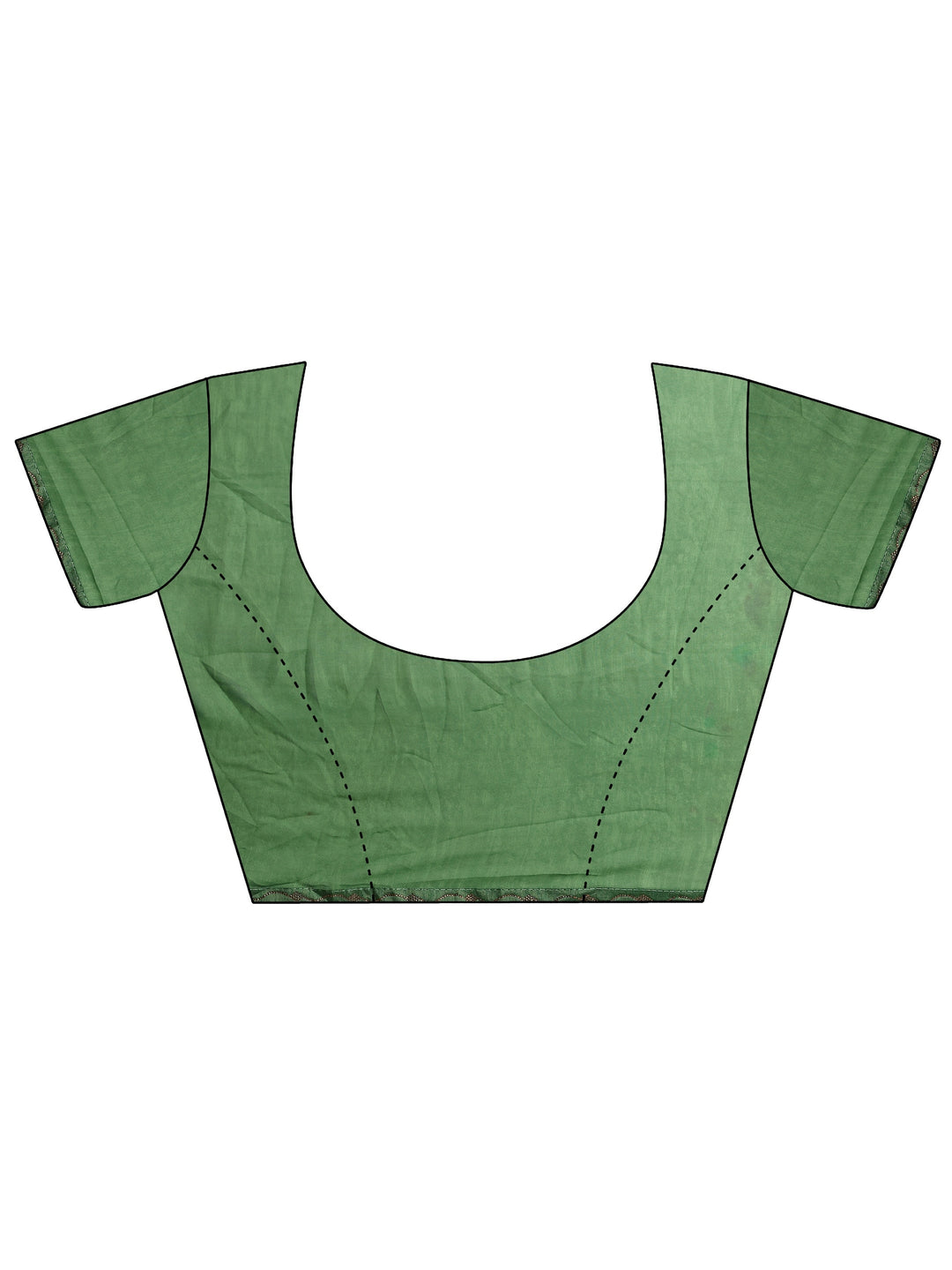 Green Bandhani Printed Georgette Saree With Unstitched Blouse Piece
