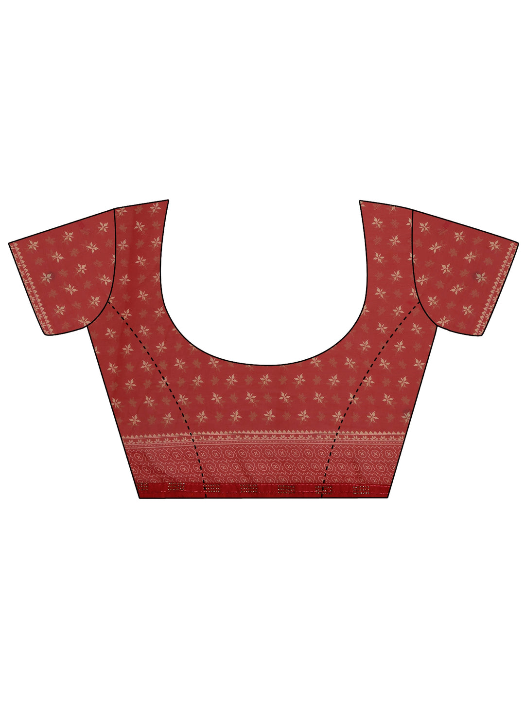 Pink Printed Georgette Saree With Unstitched Blouse Piece