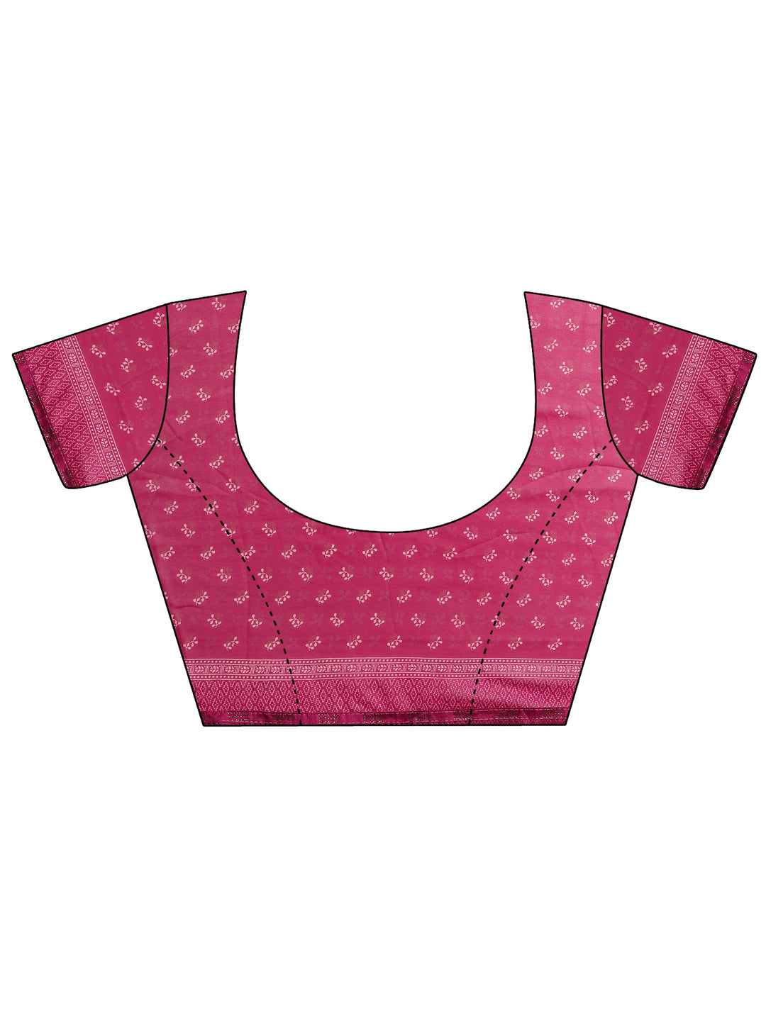 Red Printed Georgette Saree With Unstitched Blouse Picece