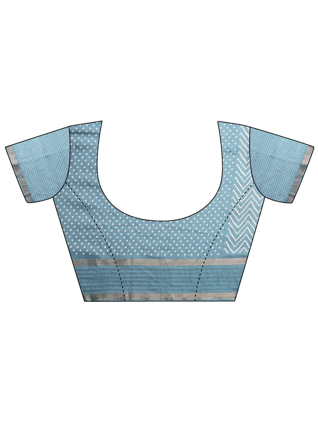 Blue Leheriya Printed Silk Blend Saree With Unstitched Blouse Piece