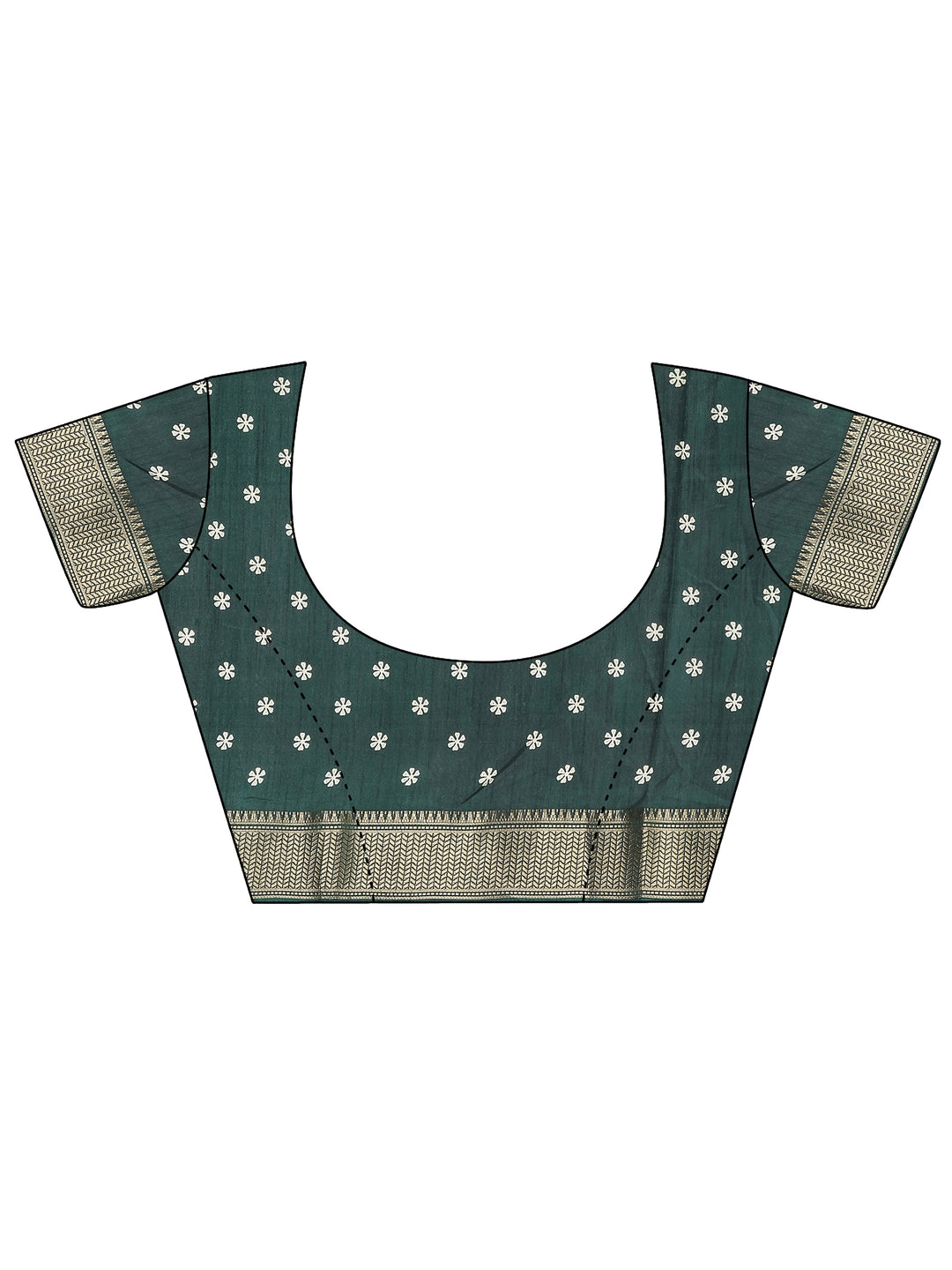Green Leheriya Printed Silk Blend Saree With Unstitched Blouse Piece