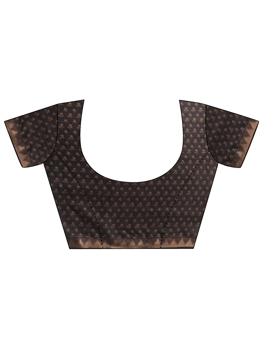 Red Printed Silk Blend Saree With Unstitched Blouse Piece