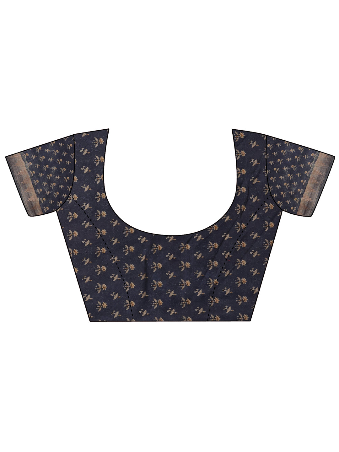 Maroon Printed Silk Blend Saree With Unstitched Blouse Piece