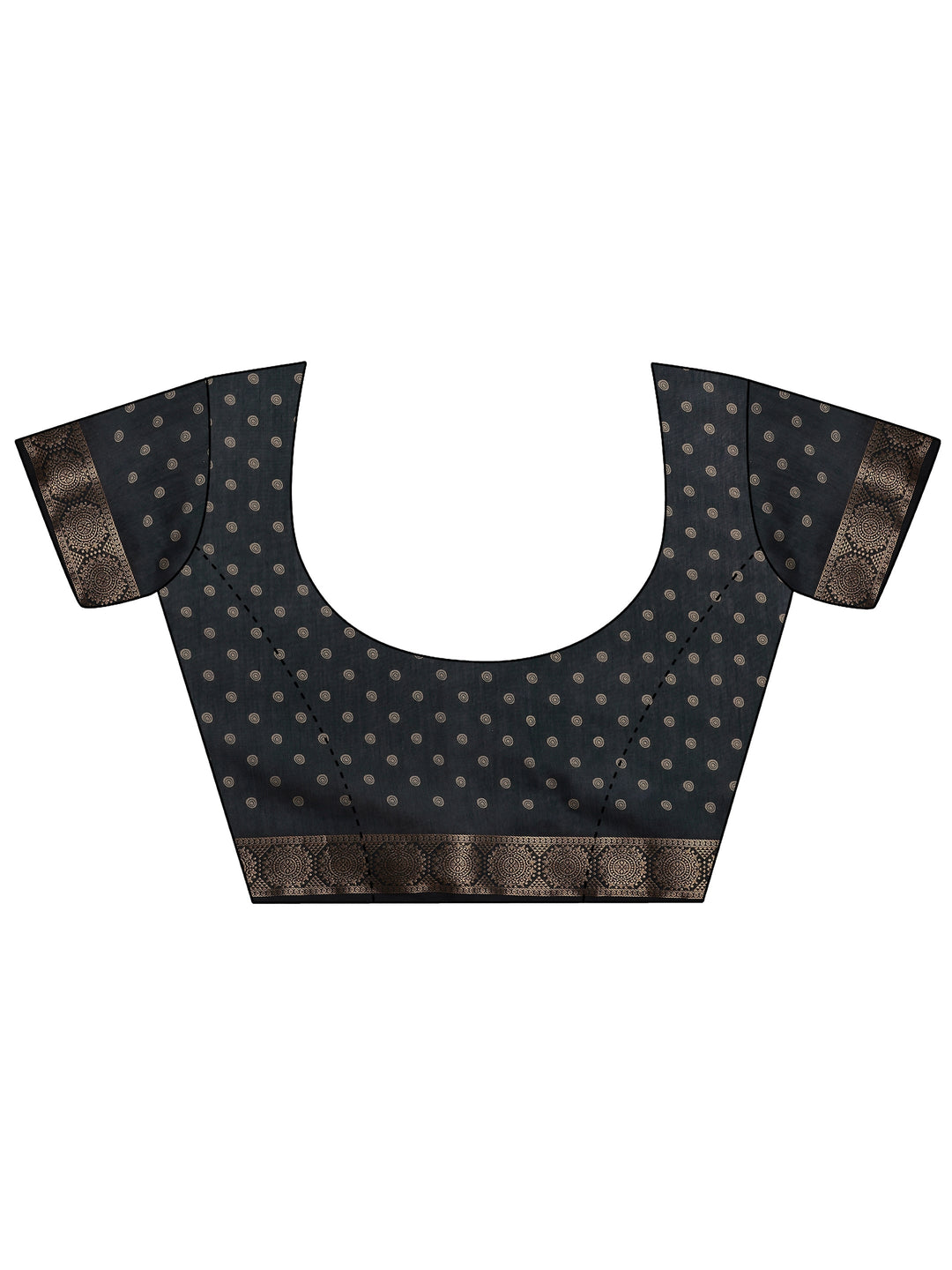 Beige Printed Silk Blend Saree With Unstitched Blouse Piece