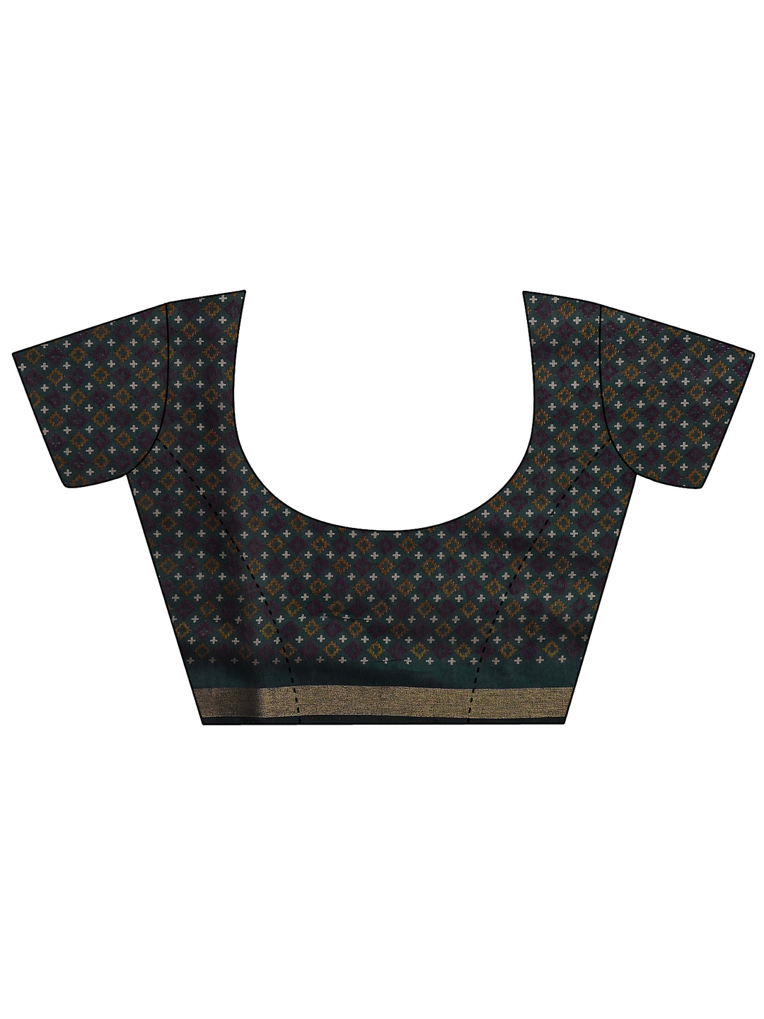 Burgundy Solid Silk Blend Saree With Unstitched Blouse Piece