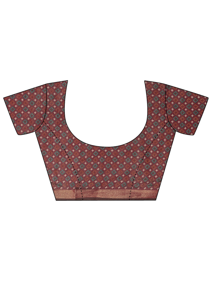 Mustard Solid Silk Blend Saree With Unstitched Blouse Piece