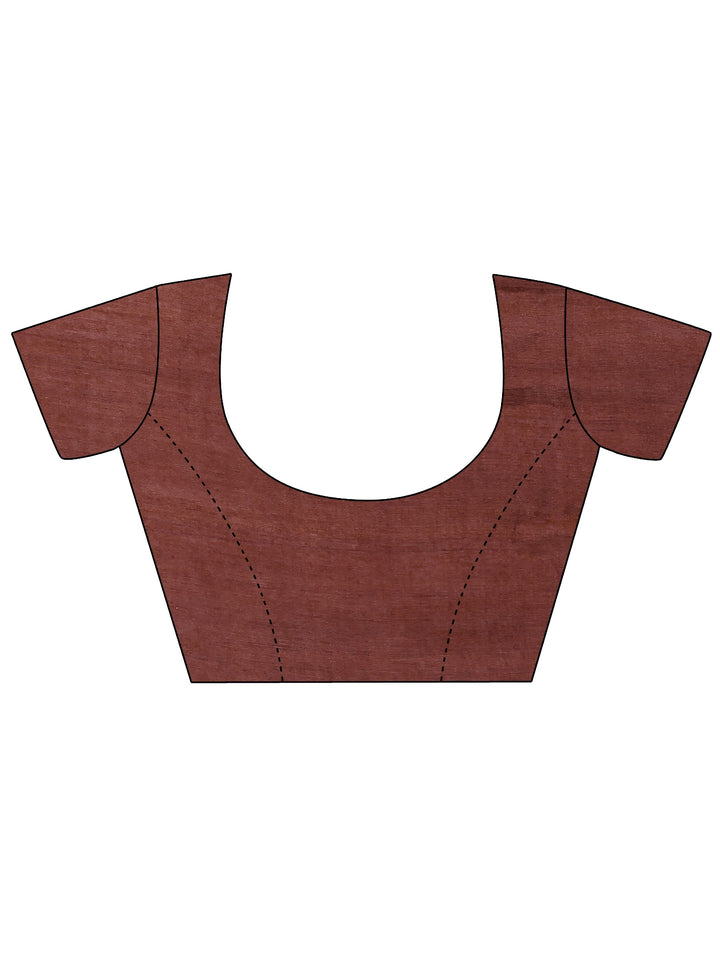 Pink Ikkat Printed Silk Blend Saree With Unstitched Blouse Piece