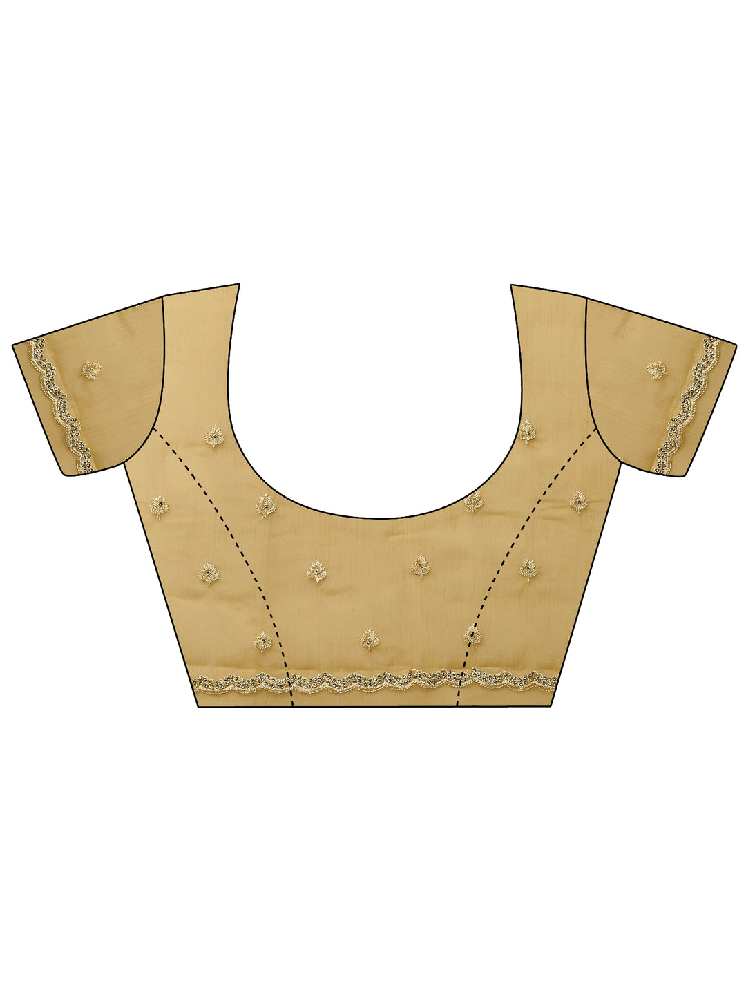 Yellow Embroidered Pure Chiffon Saree With Unstitched Blouse Piece