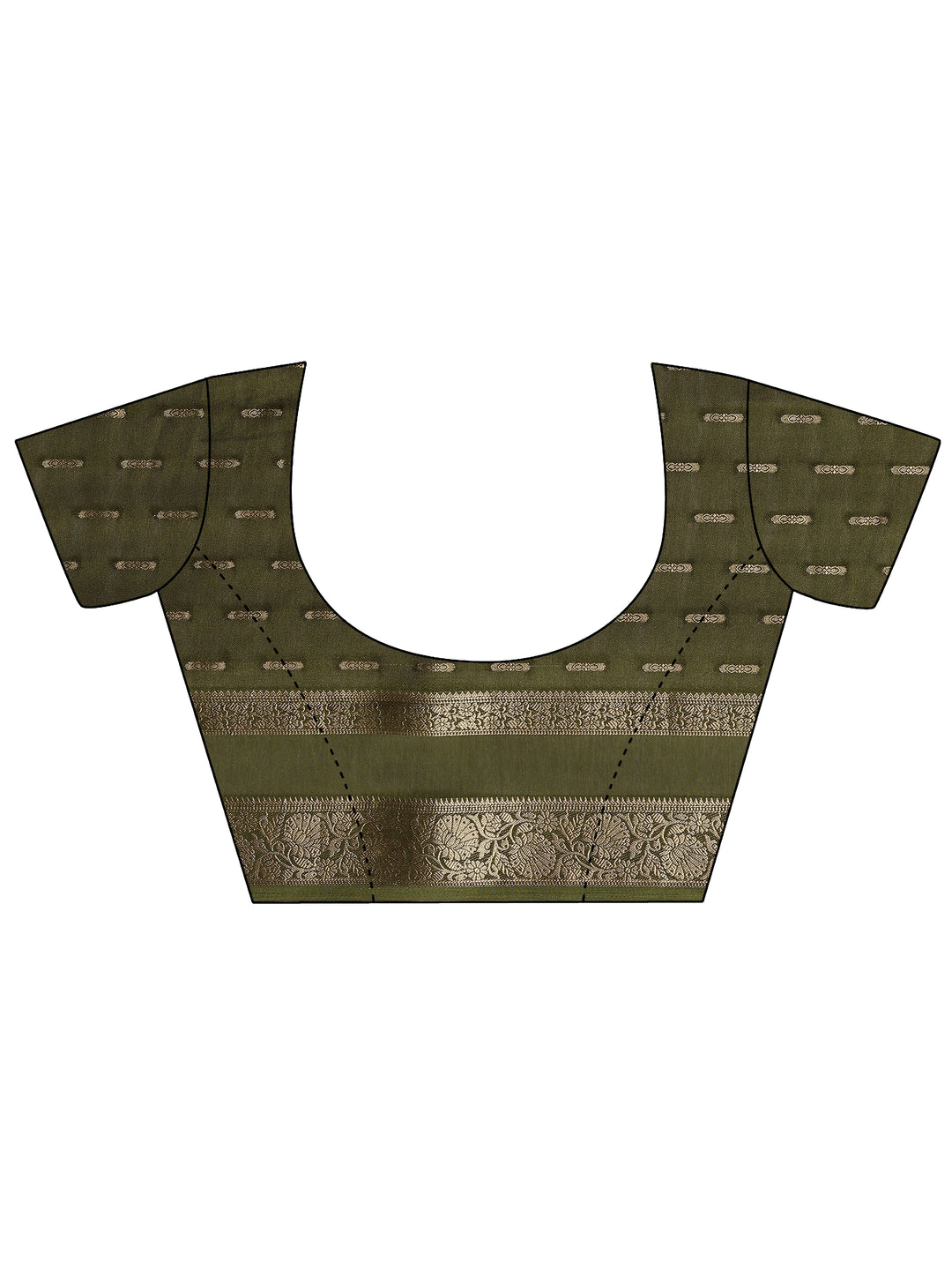 Green Woven Design Silk Blend Saree With Unstitched Blouse Piece