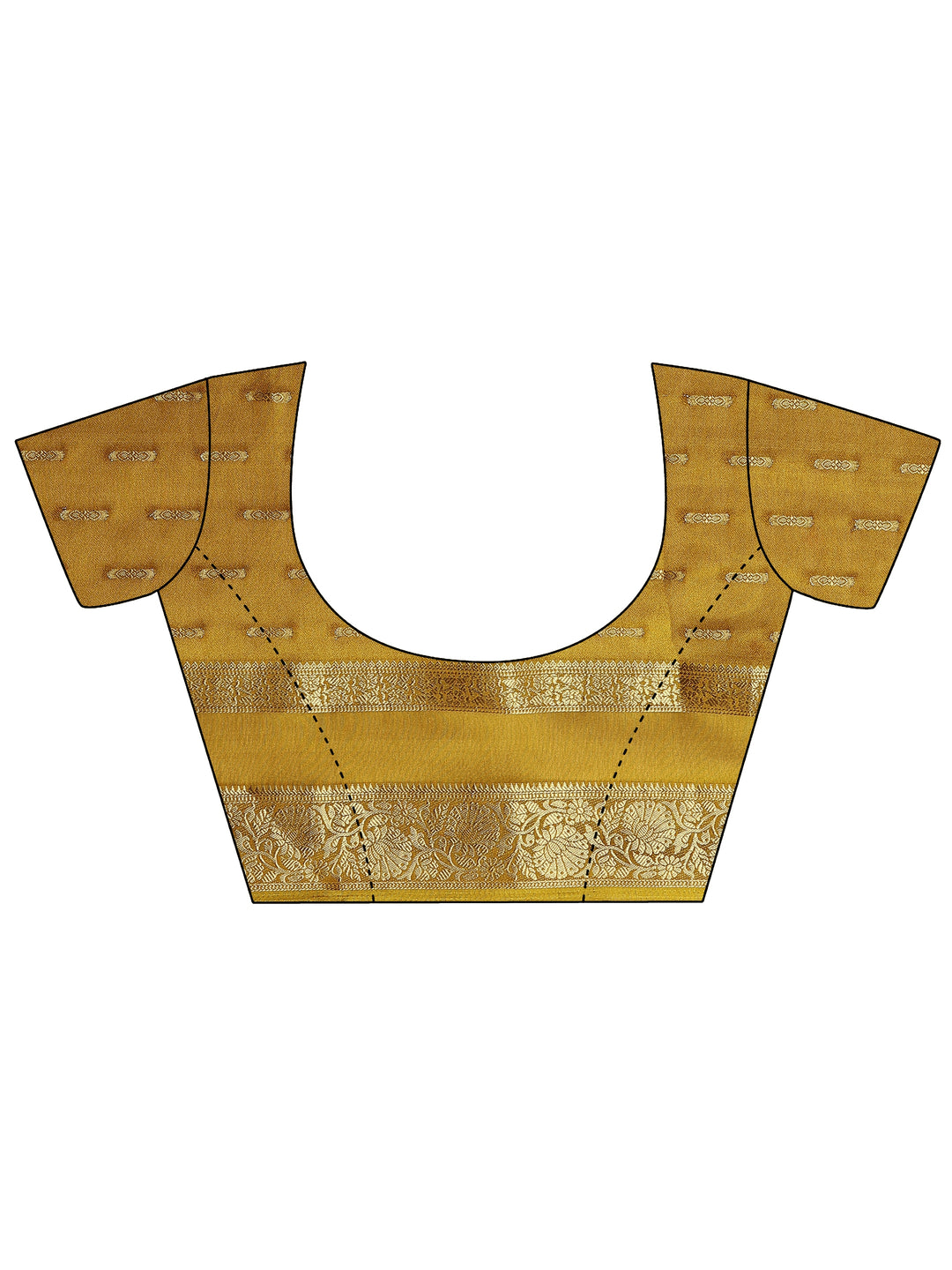 Mustard Woven Design Silk Blend Saree With Unstitched Blouse Piece