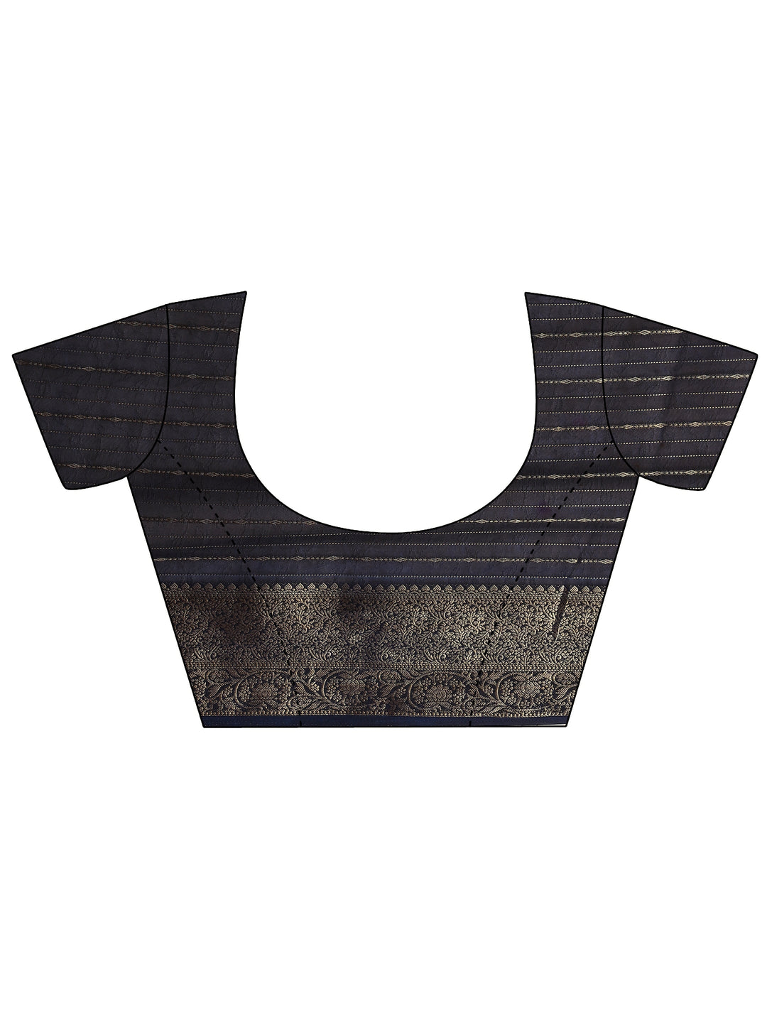 Blue Woven Design Silk Blend Saree With Unstitched Blouse Piece