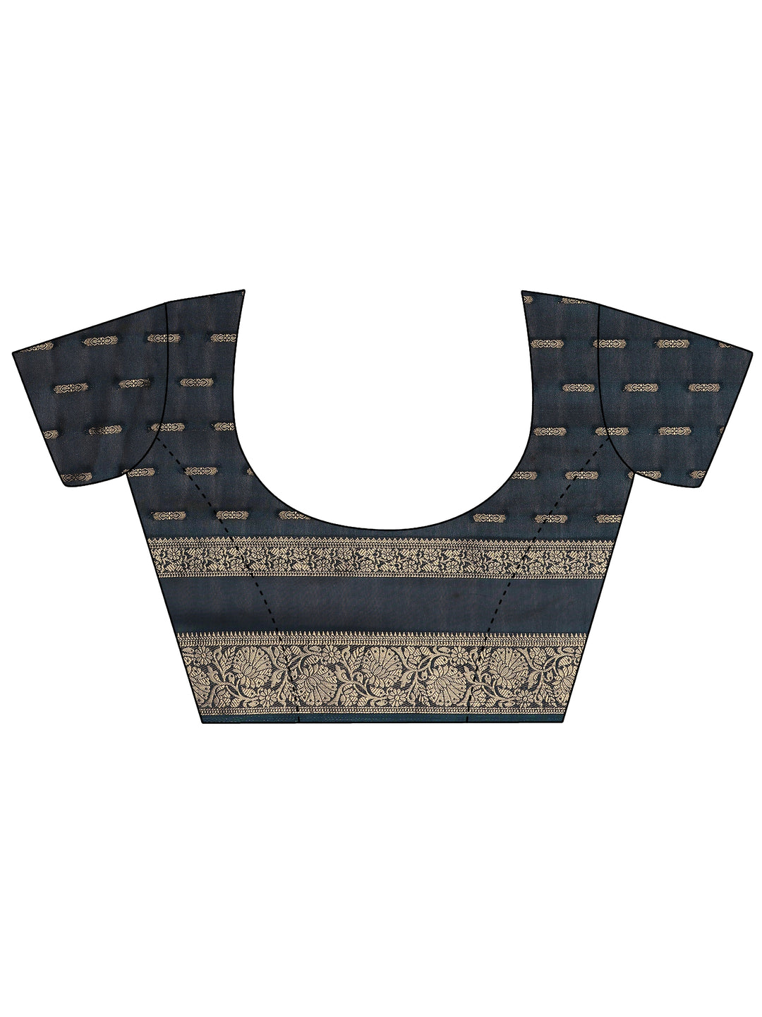 Teal Woven Design Silk Blend Saree With Unstitched Blouse Piece