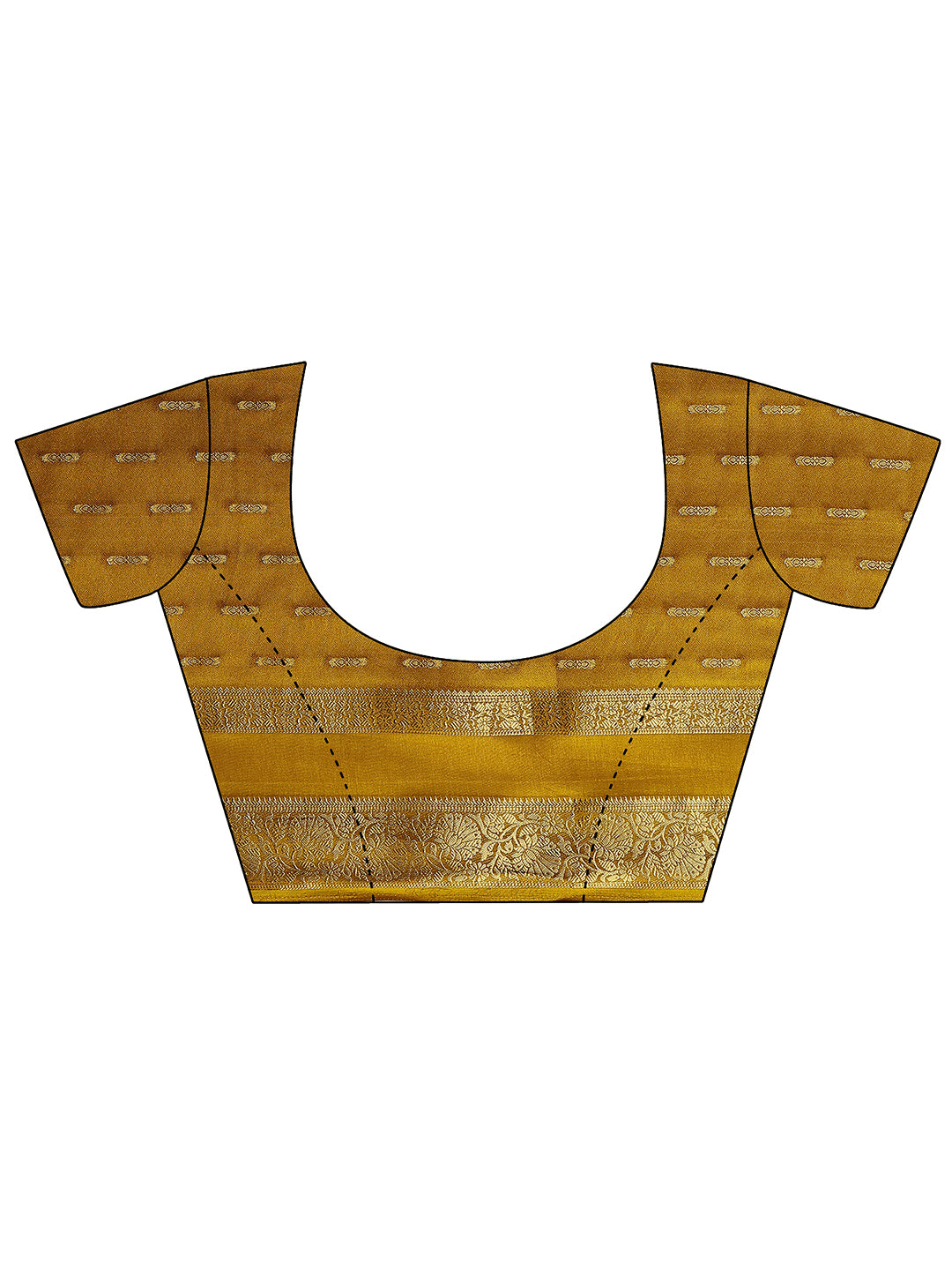 Mustard Woven Design Silk Blend Saree With Unstitched Blouse Piece