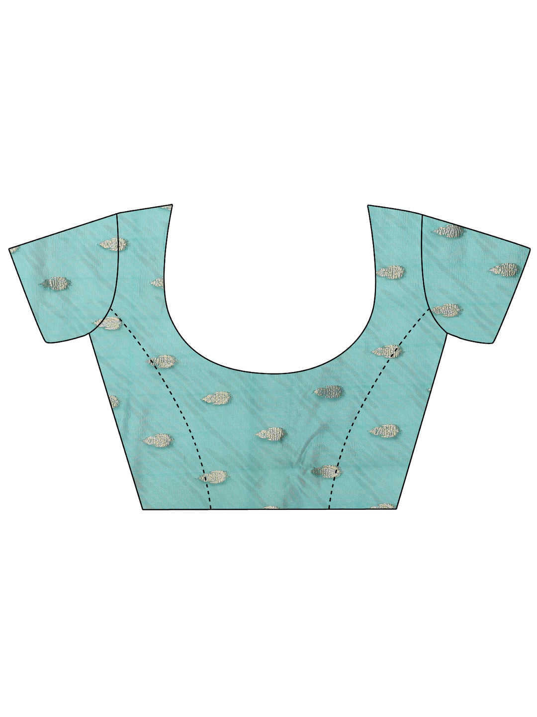 Green Leheriya Printed Organza Saree With Unstitched Blouse Piece