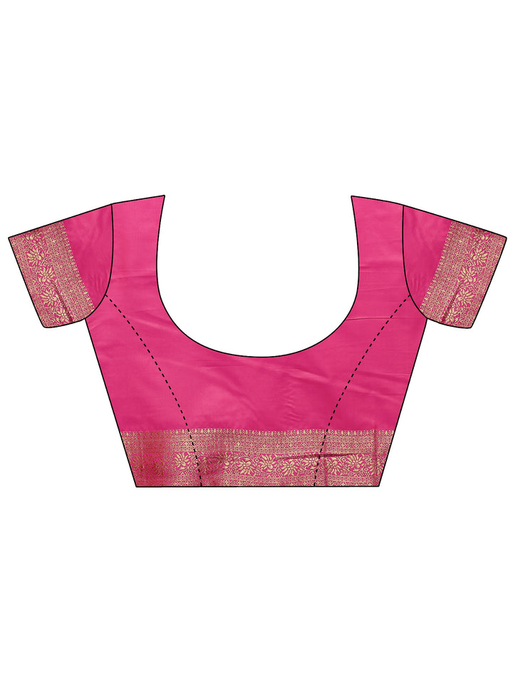 Mustard Woven Design Silk Blend Saree With Unstitched Blouse Piece